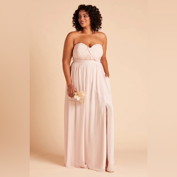 NWT Birdy Grey Grace Convertible Dress in Chiffon Pale Blush - Picture 2 of 10